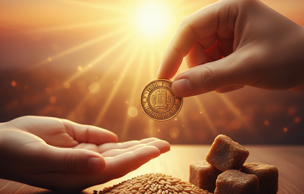 Sun Daan: Donating Wheat, Jaggery, and Copper