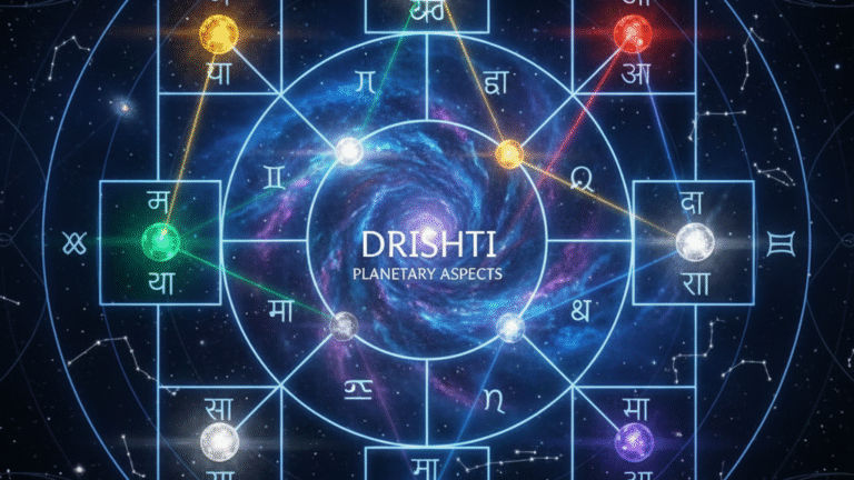 How to Identify Planetary Aspects (Drishti) in Your Chart