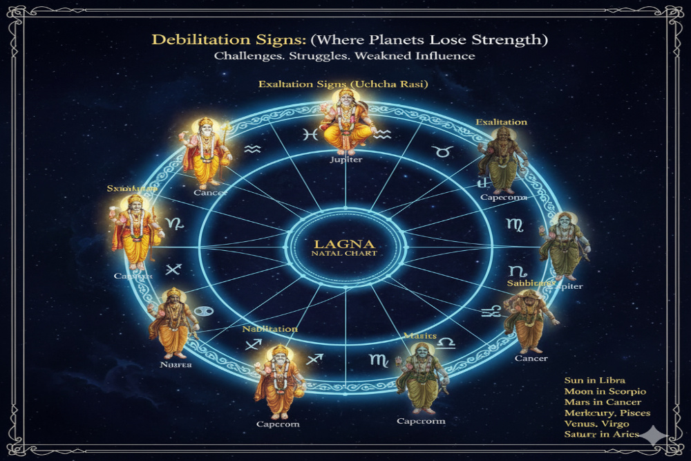 planet debilitation signs